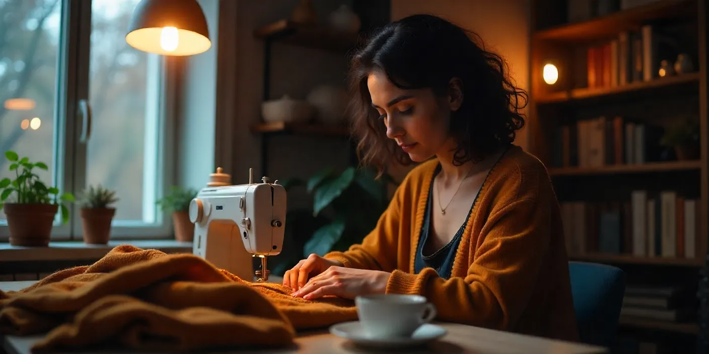 تصویر مربوط به خیاطی ساده برای کار در منزل