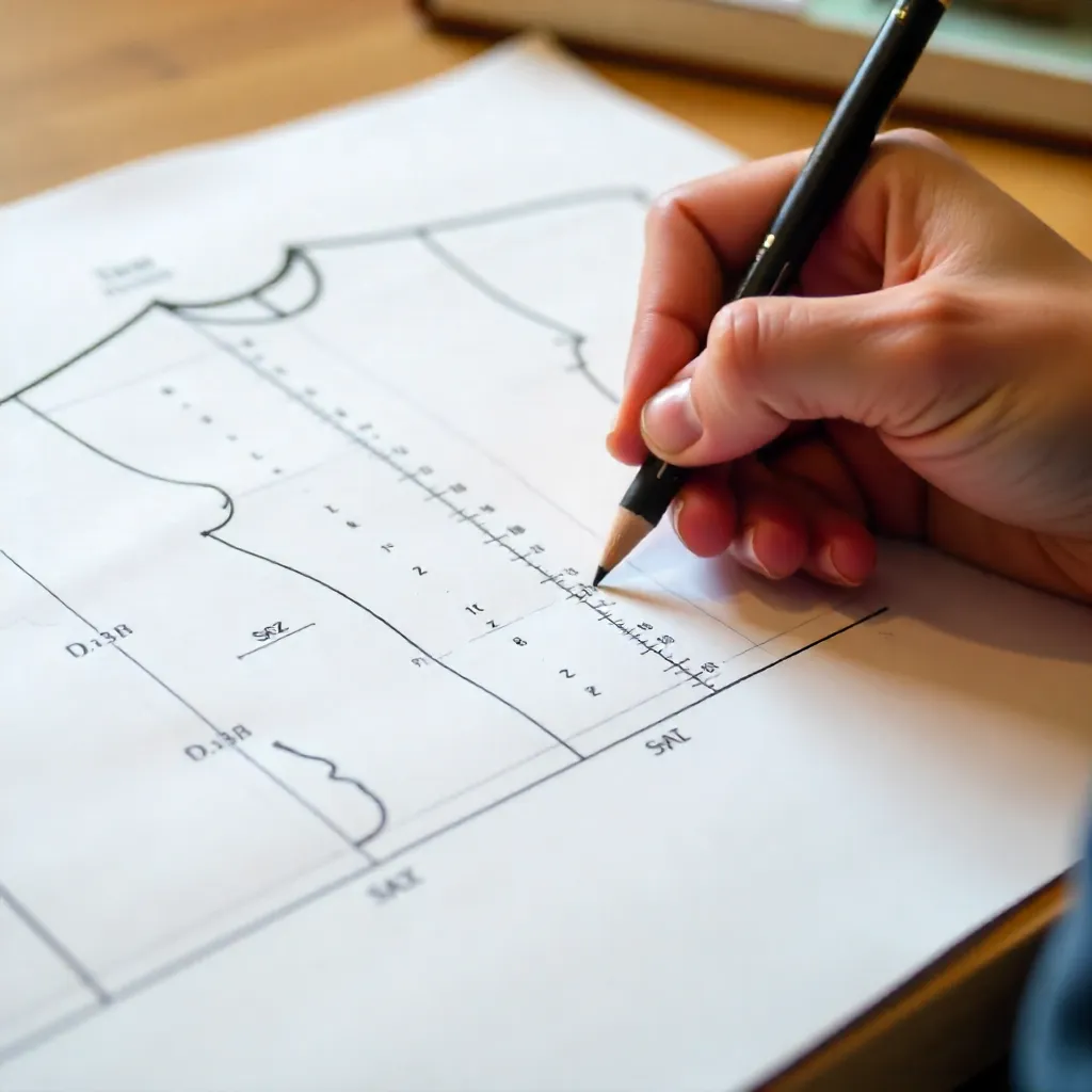 تصویر مربوط به نوشته آموزش رسم الگوی آستین ساده به روش متریک