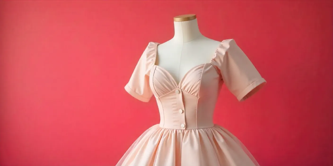 تصویر مربوط به لباس مجلسی دوخته شده با متد متریک